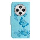 For Redmi Note 14 Pro+ 5G Butterfly Embossed Flip Leather Phone Case(Blue) - 3