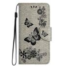 For Redmi Note 14 Pro+ 5G Butterfly Embossed Flip Leather Phone Case(Grey) - 2