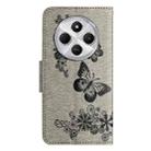 For Redmi Note 14 Pro+ 5G Butterfly Embossed Flip Leather Phone Case(Grey) - 3