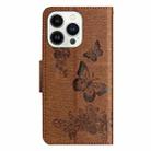 For Redmi Note 14 5G Butterfly Embossed Flip Leather Phone Case(Brown) - 3