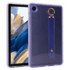 For Samsung Galaxy Tab A8 10.5 2021 X200 Wristband Holder PC Hybrid TPU Soft Tablet Case(Purple) - 1