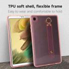 For Samsung Galaxy Tab A9 Wristband Holder PC Hybrid TPU Soft Tablet Case(Pink) - 2