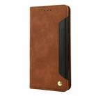 For Redmi 14C Skin Feel Splicing Leather Phone Case(Brown) - 2