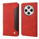 For Redmi 14C Skin Feel Splicing Leather Phone Case(Red) - 1