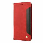 For Redmi 14C Skin Feel Splicing Leather Phone Case(Red) - 2