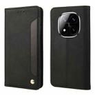 For Redmi Note 14 Pro+ 5G Skin Feel Splicing Leather Phone Case(Black) - 1