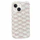 For iPhone 13 Dot Plush TPU Phone Case(White) - 1