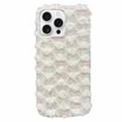 For iPhone 13 Pro Dot Plush TPU Phone Case(White) - 1