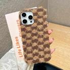 For iPhone 14 Dot Plush TPU Phone Case(Brown) - 2