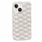 For iPhone 14 Plus Dot Plush TPU Phone Case(White) - 1