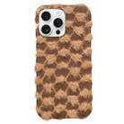 For iPhone 14 Pro Dot Plush TPU Phone Case(Brown) - 1