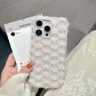 For iPhone 14 Pro Max Dot Plush TPU Phone Case(White) - 2