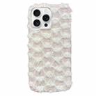 For iPhone 15 Pro Dot Plush TPU Phone Case(White) - 1