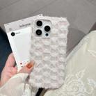 For iPhone 15 Pro Max Dot Plush TPU Phone Case(White) - 2