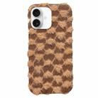 For iPhone 16 Plus Dot Plush TPU Phone Case(Brown) - 1