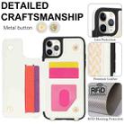 For iPhone 11 Pro Max Double Bckle Card Slot Full Coverage Phone Case with Cross-body Strap(White) - 3