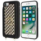 For iPhone 7 / 8 / SE 2020 2022 Double Bckle Card Slot Full Coverage Phone Case with Cross-body Strap(Black) - 2