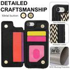 For iPhone 7 / 8 / SE 2020 2022 Double Bckle Card Slot Full Coverage Phone Case with Cross-body Strap(Black) - 3