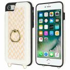 For iPhone 7 / 8 / SE 2020 2022 Double Bckle Card Slot Full Coverage Phone Case with Cross-body Strap(White) - 2