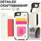 For iPhone 7 / 8 / SE 2020 2022 Double Bckle Card Slot Full Coverage Phone Case with Cross-body Strap(White) - 3