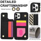 For iPhone 11 Pro Double Bckle Card Slot Full Coverage Phone Case with Cross-body Strap(Black) - 3