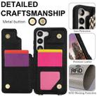 For Samsung Galaxy S23 5G Double Bckle Card Slot Full Coverage Phone Case with Cross-body Strap(Black) - 3