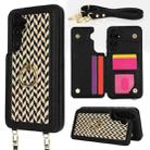 For Samsung Galaxy S23 FE 5G Double Bckle Card Slot Full Coverage Phone Case with Cross-body Strap(Black) - 1