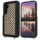 For Samsung Galaxy S23 FE 5G Double Bckle Card Slot Full Coverage Phone Case with Cross-body Strap(Black) - 2