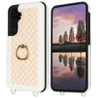 For Samsung Galaxy S23 FE 5G Double Bckle Card Slot Full Coverage Phone Case with Cross-body Strap(White) - 2