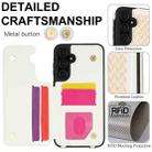 For Samsung Galaxy S23 FE 5G Double Bckle Card Slot Full Coverage Phone Case with Cross-body Strap(White) - 3