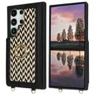 For Samsung Galaxy S23 Ultra 5G Double Bckle Card Slot Full Coverage Phone Case with Cross-body Strap(Black) - 2