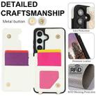 For Samsung Galaxy S24 5G Double Bckle Card Slot Full Coverage Phone Case with Cross-body Strap(White) - 3