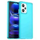For Redmi Note 12 Pro+ Global Candy Series TPU Phone Case(Transparent Blue) - 1