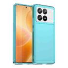 For Redmi K70E Candy Series TPU Phone Case(Transparent Blue) - 1