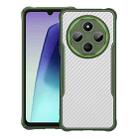 For Redmi 14R Carbon Fiber Texture Translucent Phone Case(Green) - 1