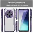 For Redmi 14R Carbon Fiber Texture Translucent Phone Case(Purple) - 2