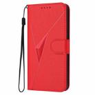 For OnePlus 9 Pro Triangle Pattern Buckle Clasp Leather Phone Case(Red) - 2