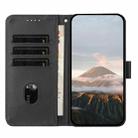 For OnePlus 9 Pro Triangle Pattern Buckle Clasp Leather Phone Case(Black) - 3