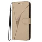 For OnePlus 9 Pro Triangle Pattern Buckle Clasp Leather Phone Case(Gold) - 2