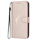 For OnePlus 9 Pro Triangle Pattern Buckle Clasp Leather Phone Case(Rose Gold) - 2