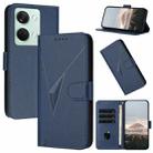 For OnePlus Nord 3 Triangle Pattern Buckle Clasp Leather Phone Case(Royal Blue) - 1