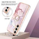 For Samsung Galaxy S24 FE 5G Electroplating Marble IMD TPU Phone Case with Ring Holder(Rose Gold 005) - 2
