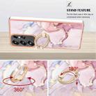 For Samsung Galaxy S25 Ultra 5G Electroplating Marble IMD TPU Phone Case with Ring Holder(Rose Gold 005) - 3