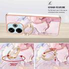 For Redmi 13 4G Electroplating Marble IMD TPU Phone Case with Ring Holder(Rose Gold 005) - 3