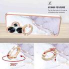 For Xiaomi Poco F6 5G Electroplating Marble IMD TPU Phone Case with Ring Holder(White 006) - 3