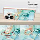 For Xiaomi Poco F6 5G Electroplating Marble IMD TPU Phone Case with Ring Holder(Green 003) - 3