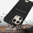 For Motorola Edge 50 Ultra Integrated Card Bag Solid Color Liquid Silicone Phone Case with Lanyard(Black) - 2