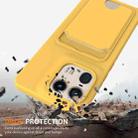 For Motorola Edge 50 Ultra Integrated Card Bag Solid Color Liquid Silicone Phone Case with Lanyard(Yellow) - 2