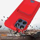 For Motorola Edge 60 / 60s /60 Fusion Integrated Card Bag Solid Color Liquid Silicone Phone Case with Lanyard(Red) - 2