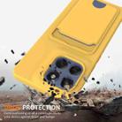 For Motorola Edge 60 / 60s /60 Fusion Integrated Card Bag Solid Color Liquid Silicone Phone Case with Lanyard(Yellow) - 2